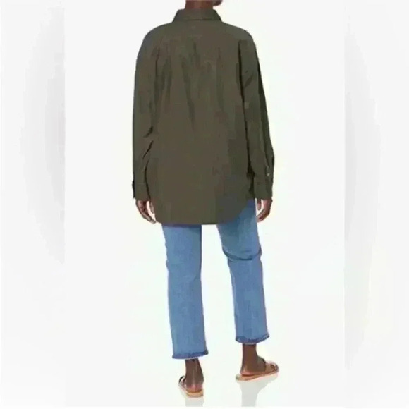 NWT UGG KIMYA LONG SLEEVE SHIRT in coal Sz M oversized - Picture 2 of 5